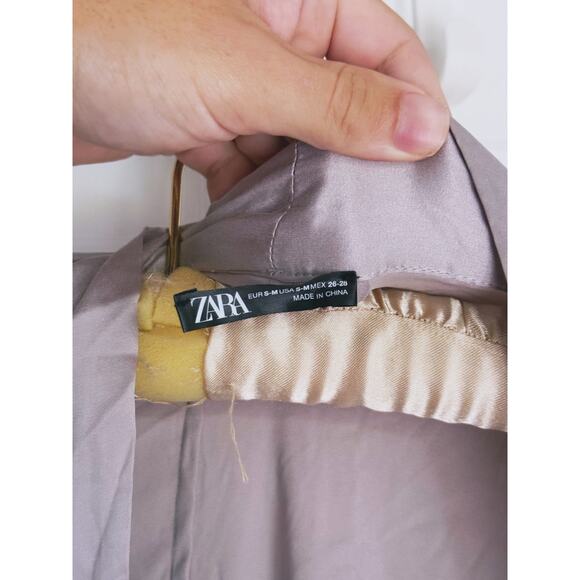 NWT Zara Lingerie Silk Kimono Long Robe Dressing Gown Small Luxury Elegant Sexy - Picture 6 of 10